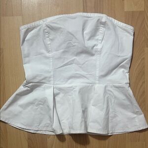 H&M White Strapless Top